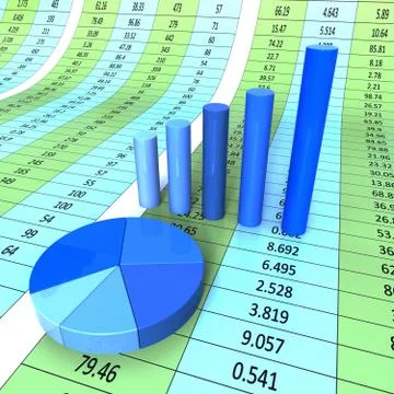 Report Graph Indicating Data Graphic And Forecast Stock Illustration