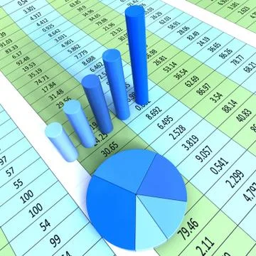 Report Graph Representing Statistic Investment And Data Иллюстрация