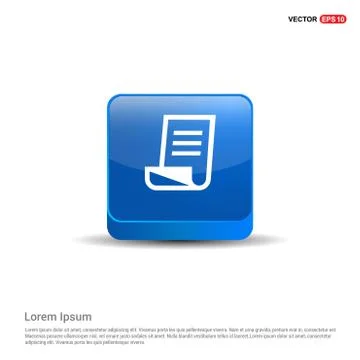 Report Icon - 3d Blue Button Stock Illustration
