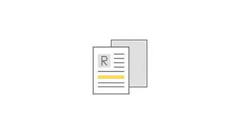 Report icon animation for video motion graphics Stock Footage 162734457
