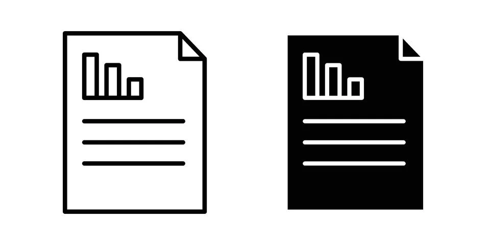 Report icon bundle for website design projects Stock Illustration