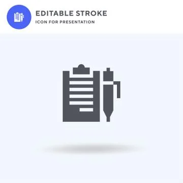 Report icon vector, filled flat sign, solid pictogram isolated on white, logo Stock Illustration