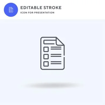 Report icon vector, filled flat sign, solid pictogram isolated on white, logo Stock Illustration