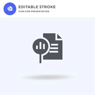 Report icon vector, filled flat sign, solid pictogram isolated on white, logo Illustrazione stock