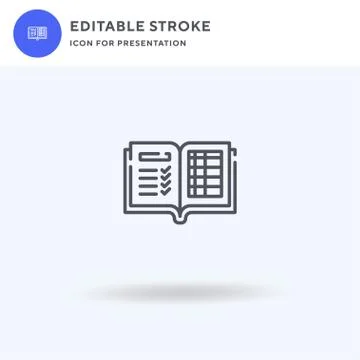 Report icon vector, filled flat sign, solid pictogram isolated on white, logo Stock Illustration
