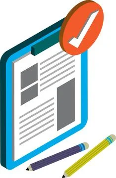 Report illustration in 3D isometric style Stock Illustration