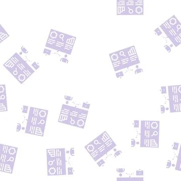 Report of incident glyph seamless pattern Illustrazione stock