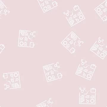 Report of incident line seamless pattern Illustrazione stock