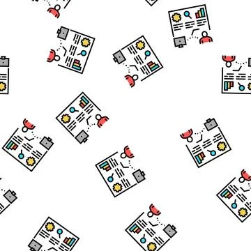Report of incident vector seamless pattern Stock Illustration