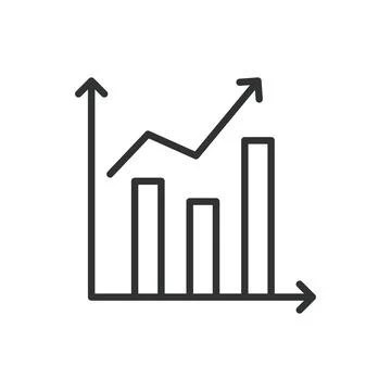 Report, in line design. Report, document, analysis, data, summary, presentation Stock Illustration