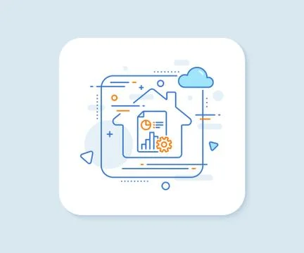 Report line icon. Column graph, pie chart sign. Vector Stock Illustration