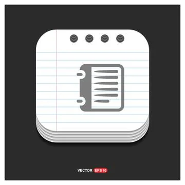 Report List Icon Gray icon on Notepad Style template Vector EPS 10 Free Icon Stock Illustration