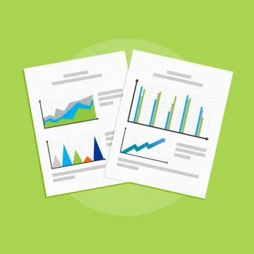 Report or business documents concept illustration. Stock Illustration