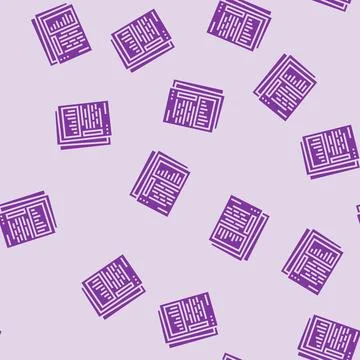 Report paper document glyph seamless pattern Stock Illustration