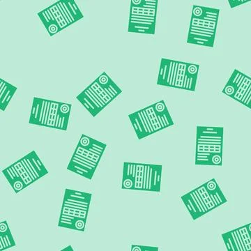 Report paper document glyph vector seamless pattern Stock Illustration