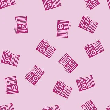 Report paper document glyph vector seamless pattern Illustrazione stock