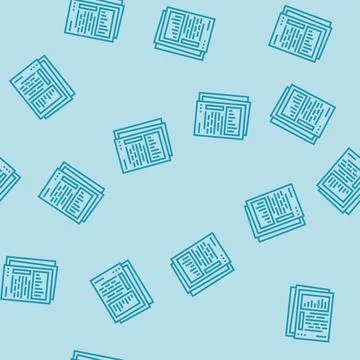 Report paper document line seamless pattern Illustrazione stock