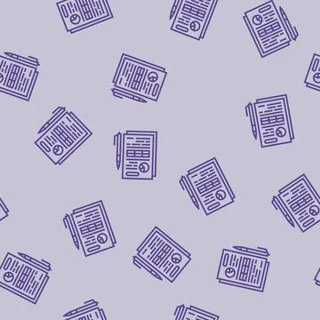 Report paper document line seamless pattern Stock Illustration