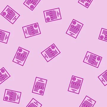 Report paper document line vector seamless pattern Stock Illustration