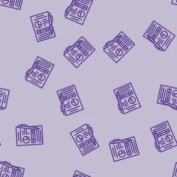 Report paper document line vector seamless pattern Stock Illustration