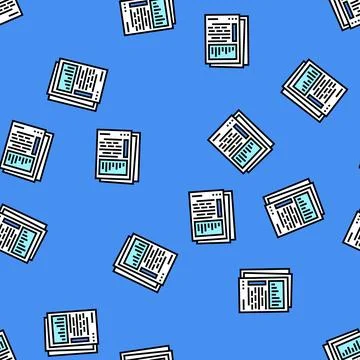 Report paper document vector seamless pattern Stock Illustration