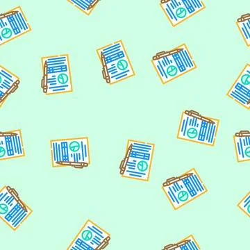 Report paper document vector seamless pattern Stock Illustration