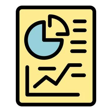 Report paper icon vector flat Illustrazione stock