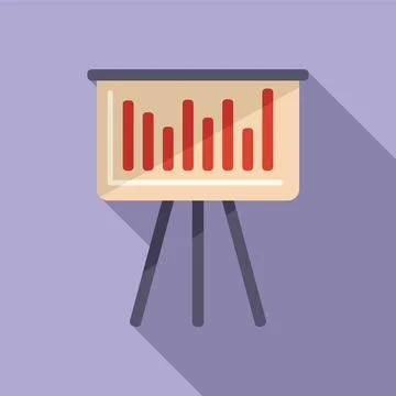 Report plan icon flat . Business analysis Stock Illustration