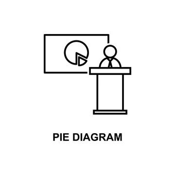 Report presentation icon. Element of conference with description icon for mobile Stock Illustration