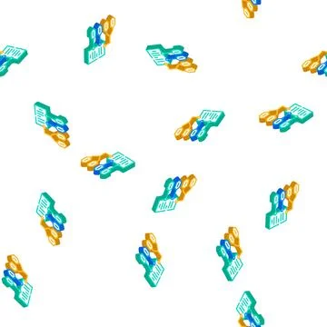 Report research isometric icon vector color illustration Stock Illustration