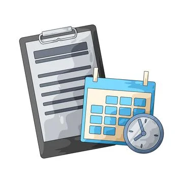 Report schedule illustration イラスト素材