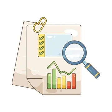 Report search Stock Illustration