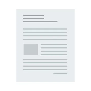 Report on sheet of paper vector icon flat isolated Stock Illustration