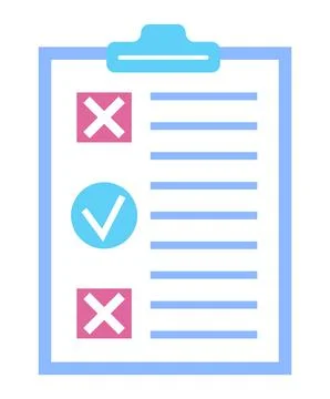 Report sheet, timeline management in flat style. Medical card icon vector. Ba Stock-Illustration