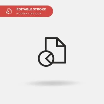 Report Simple vector icon. Illustration symbol design template for web mobile Stock Illustration