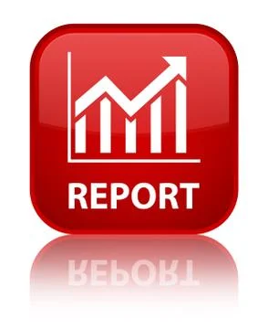 Report (statistics icon) special red square button Stock Illustration