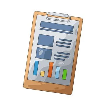 Report summary illustration Stock Illustration
