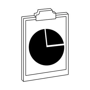 Report table with graphic chart, flat design Stock Illustration