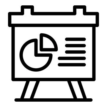 Report on table icon, outline style Stock Illustration