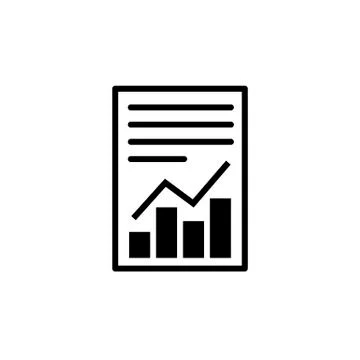 Report text file icon. Document with chart symbol Stock Illustration