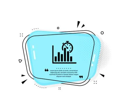 Report timer icon. Column graph sign. Vector Illustrazione stock