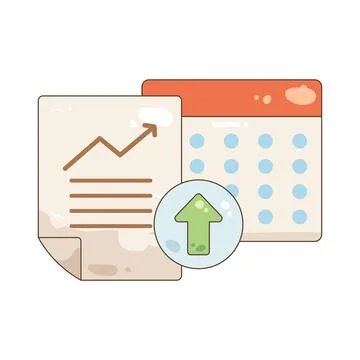 Report upload Stock Illustration