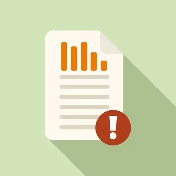 Report urgent icon flat vector. Computer data イラスト素材