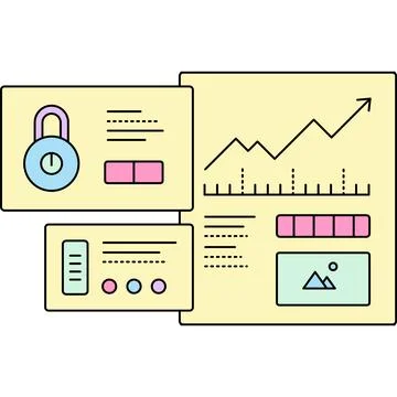 Report vector analysis data result flat icon Stock Illustration