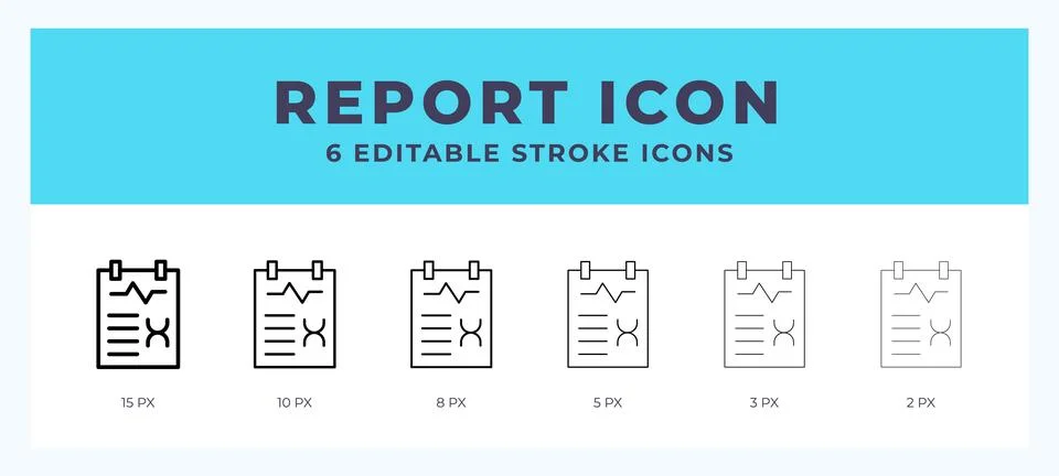 Report vector icon for web and app. Editable stroke vector illustration Illustrazione stock