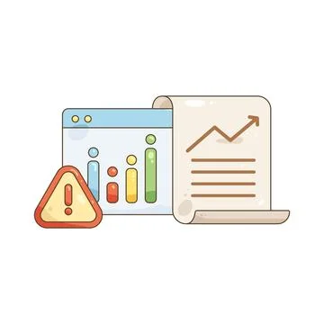 Report warning Stock Illustration