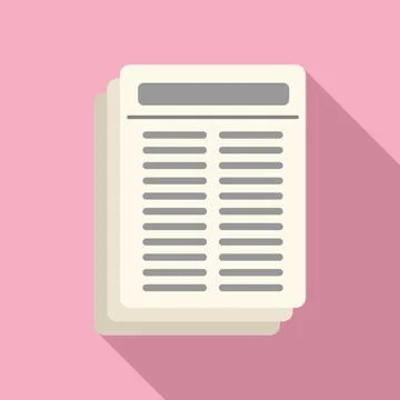Reportage newspaper icon flat vector. Camera interview Stock Illustration