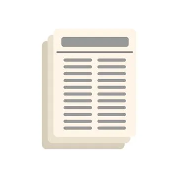 Reportage newspaper icon flat vector. Camera interview Stock Illustration