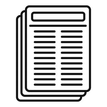 Reportage newspaper icon outline vector. Camera interview Stock Illustration