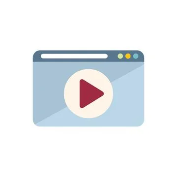 Reportage video icon flat vector. Tv press 库存插图